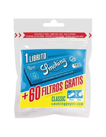 Smoking Blue + Filtros papel de fumar y accesorios gratis