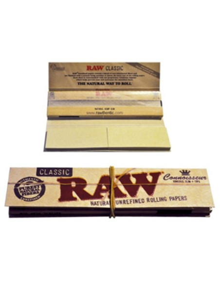 RAW Connoisseur Slim + Tips papel natural largo