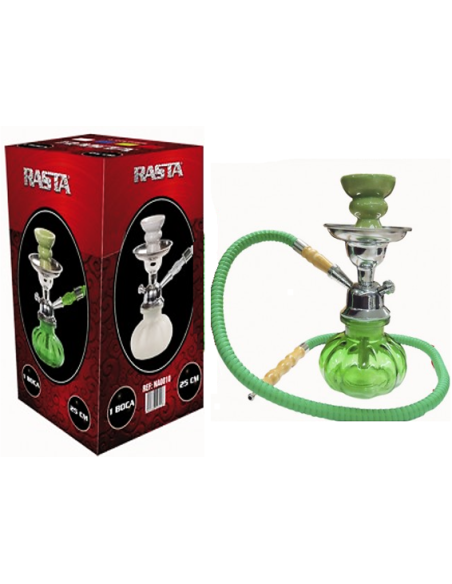 Cachimba Rasta de 25 cm con manguera, colores aleatorios