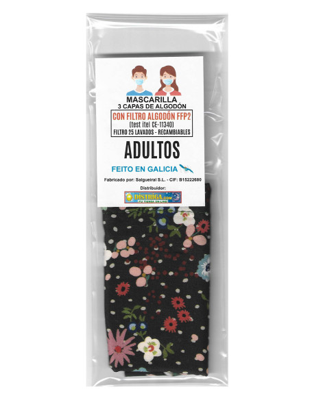 MASCARILLA DECORADA FLORES