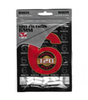 Filtros Rasta 120 unidades 15 mm x 6 mm, herméticamente cerrados y prácticos