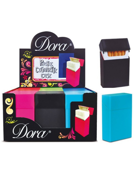 Pitillera Lisa Dora de plástico con colores surtidos
