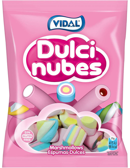 Dulcinubes Vidal 50g, unas nubes de colores esponjosas y deliciosas