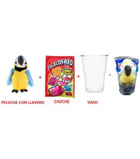 VASO CON PELUCHE LLAVERO +...