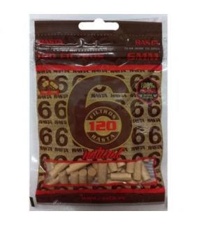 Filtros Rasta 120 unidades 15mm x 6mm, biodegradables y herméticamente cerrados