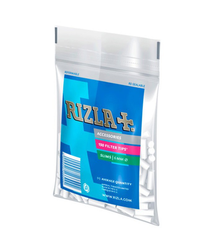 Filtros en bolsa Rizla Slim 15mm x 6mm, 150 unidades, accesorios fumador