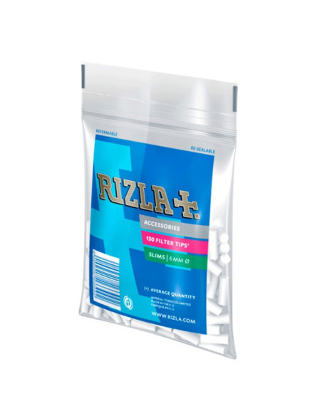 Filtros en bolsa Rizla Slim 15mm x 6mm, 150 unidades, accesorios fumador