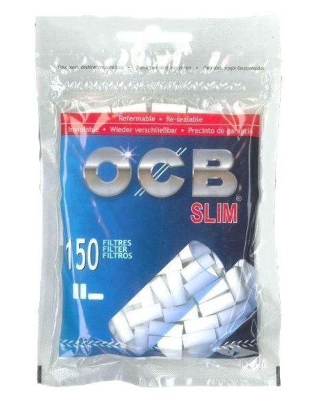 OCB Slim filtros en bolsa 6 mm, 150 unidades, accesorios fumador