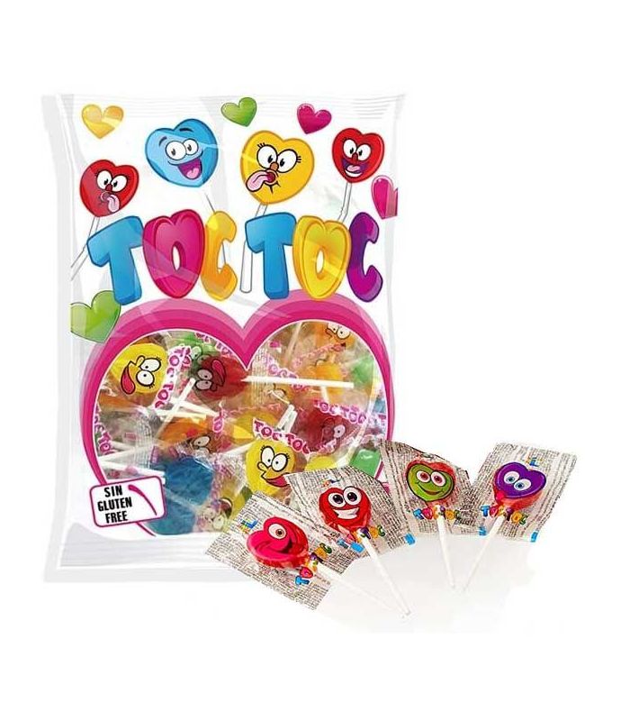 Piruletas TocToc mix de caramelos con palo sabores surtidos