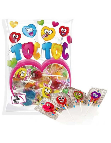 Piruletas TocToc mix de caramelos con palo sabores surtidos