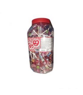 Piruletas TocToc Big tarro caramelos con palo sabor fresa