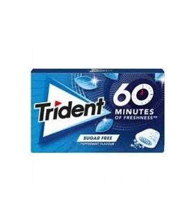 Trident 60 minutos menta grageas chicle sabor refrescante