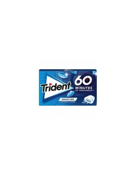 Trident 60 minutos menta grageas chicle sabor refrescante