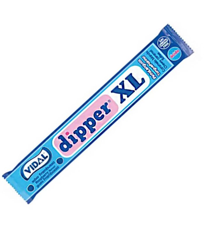 Dipper XL Frambuesa Vidal caramelo blando que pinta la lengua de azul