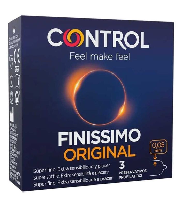 Pack de 3 preservativos Control Finissimo para sex shop, vending y empresas