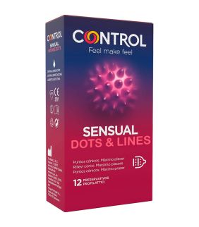 Preservativos Control Dots & Lines texturizados para vending
