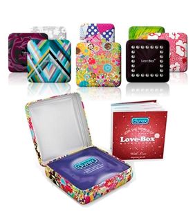 Caja organizadora Durex – Accesorio para sex shops y vending