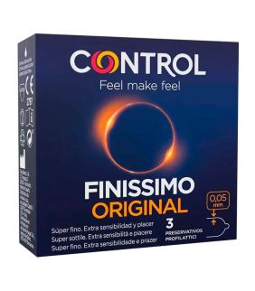 Pack de 3 preservativos Control Finissimo para sex shop, vending y empresas