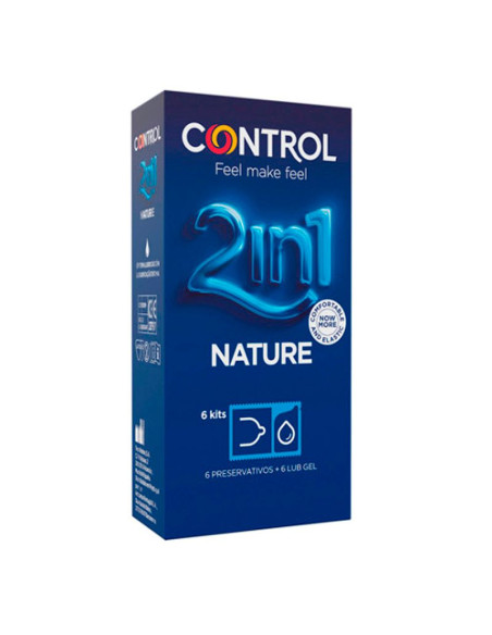 preservativos Control Nature 2 en 1 para sex shop, vending, tiendas 24 horas