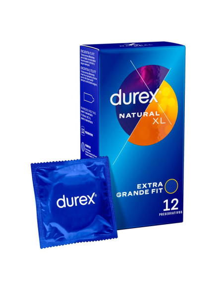 Durex Natural XL 12 unidades – Preservativos grandes para vending y sexshop