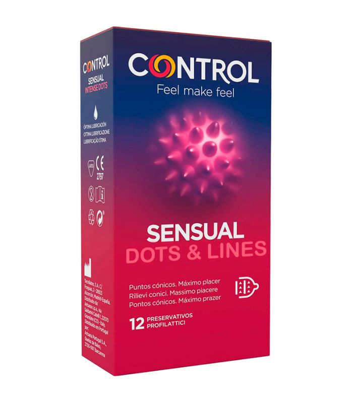 Preservativos Control Dots & Lines texturizados para vending
