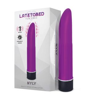 Estimulador morado NYLY Latetobed, placer suave y ergonómico, productos eróticos baratos.