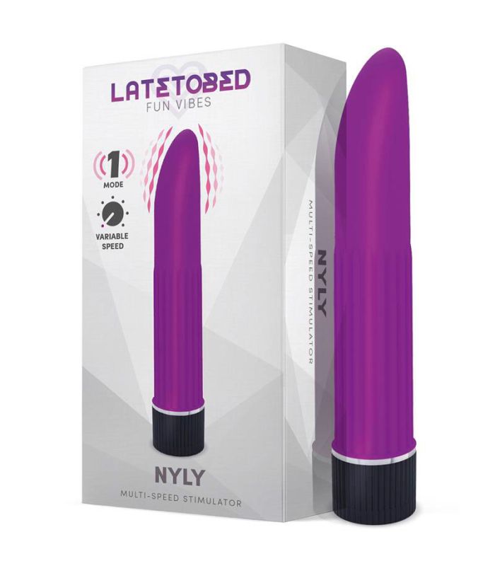 Estimulador morado NYLY Latetobed, placer suave y ergonómico, productos eróticos baratos.