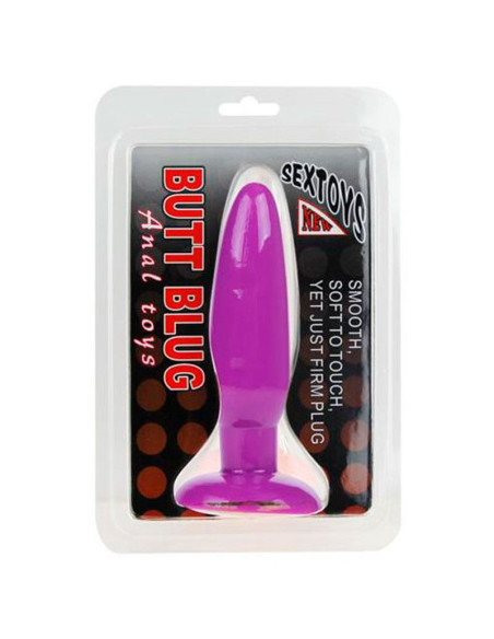 Plug anal púrpura 14cm, juguete erótico seguro y cómodo