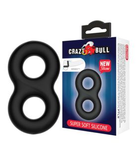 Crazy Bull Anilla Doble, anillo vibrante para placer prolongado. Juguetes para adultos.