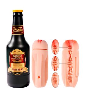 Masturbador Botella de Cerveza, placer discreto y realista para el bienestar sexual.