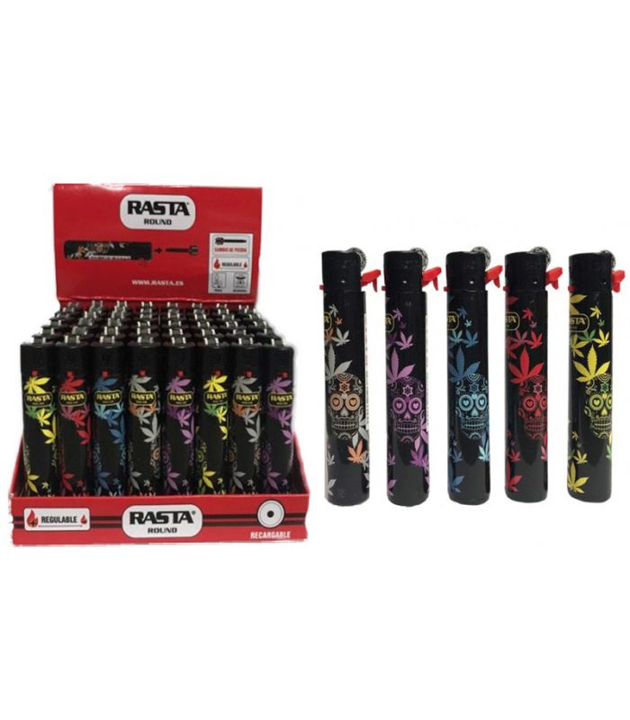 Mechero Rasta Round barato para estanco y fumadores decorado maria