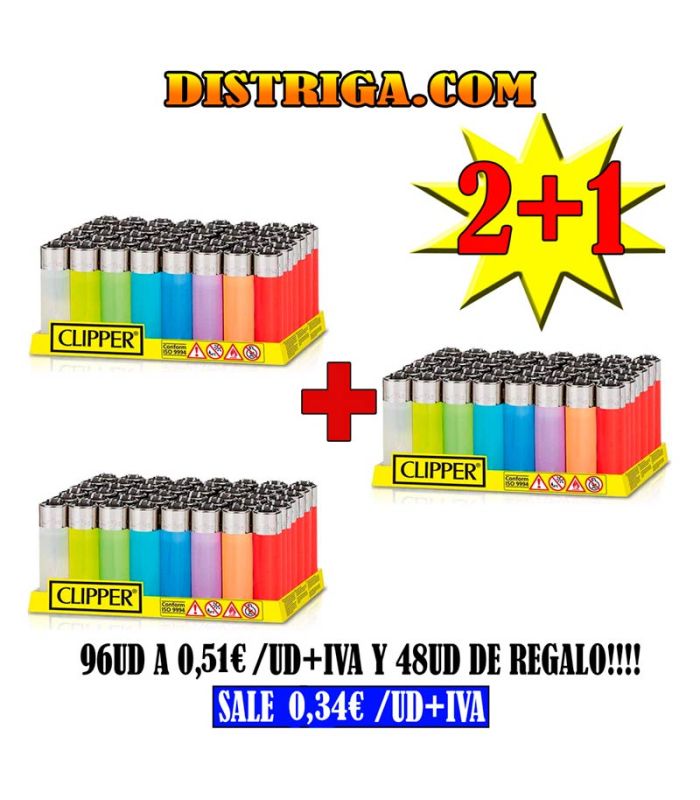 Pack 2 + 1 Clipper Pocket económico para fumadores y estancos