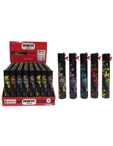 Mechero Rasta Round barato para estanco y fumadores decorado hierba