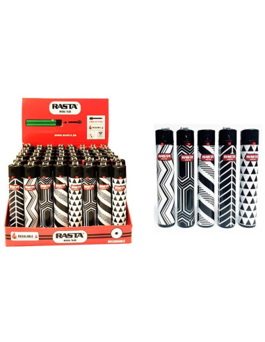 Mechero Rasta Round barato para estanco y fumadores decorado geométrico