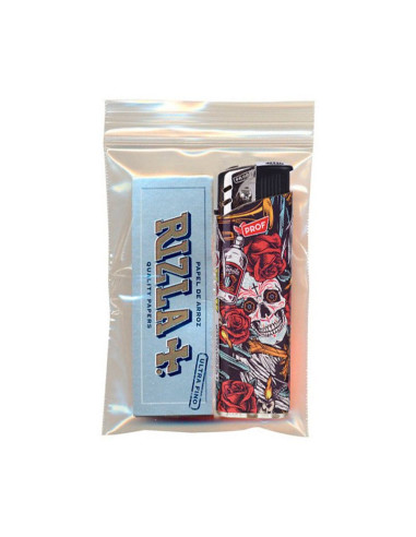 Pack Papel Rizla con Mechero para fumadores, estancos y vending