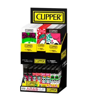 Expositor Clipper con papel y mecheros para estancos, fumadores y máquinas expendedoras