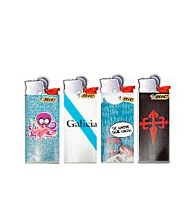 Mechero Bic decorado Galicia especial tienda Souvenir