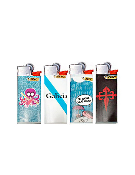 Mechero Bic decorado Galicia especial tienda Souvenir