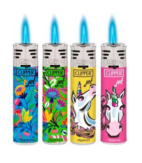 Encendedor Clipper jet flame decorado con diseños surtidos