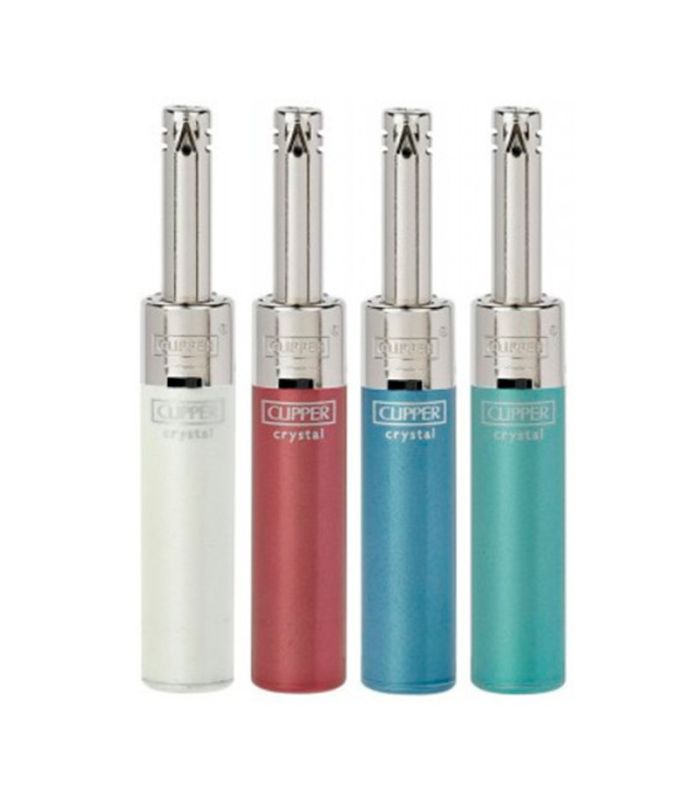 Mechero clipper mini tube colores cristal ideales para las barbacoas