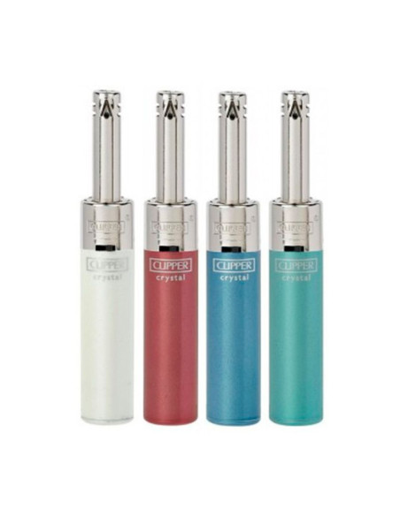 Mechero clipper mini tube colores cristal ideales para las barbacoas