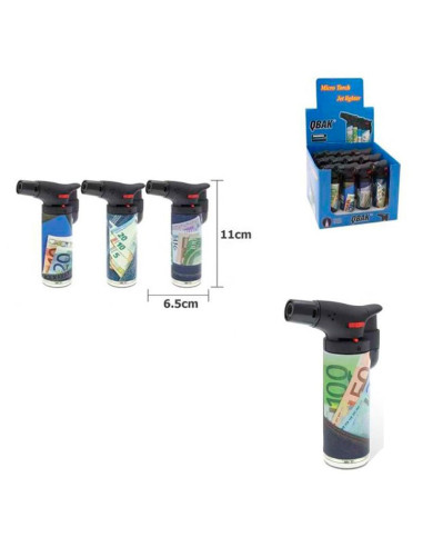 Soplete de cocina profesional con llama ajustable decorado dinero