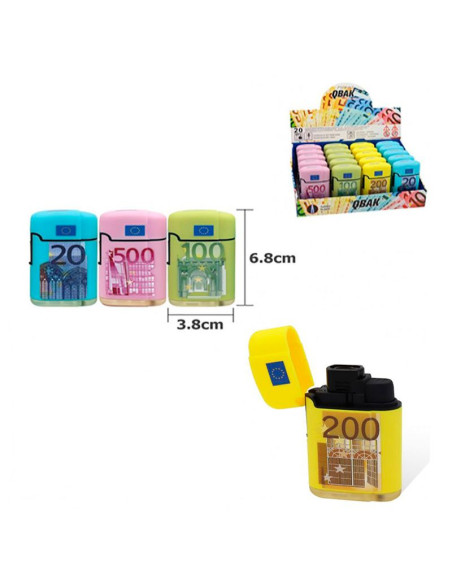 Mechero Turbo Dinero con llama potente y diseño
