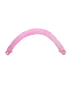 Dildo doble flexible impermeable diseño realista juguete para adultos