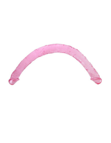 Dildo doble flexible impermeable diseño realista juguete para adultos