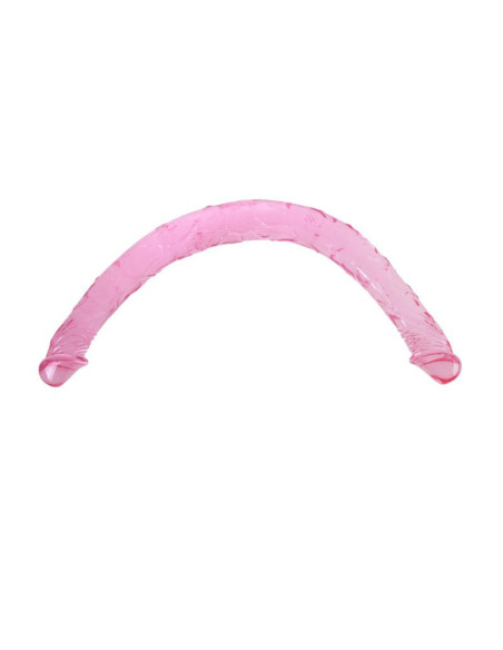 Dildo doble flexible impermeable diseño realista juguete para adultos