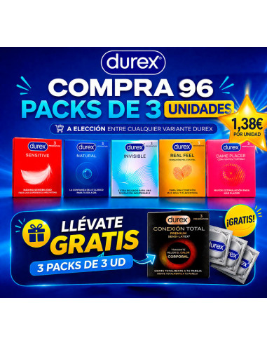 Promocion Durex con regalo de el nuevo Durex formato 3 unidades