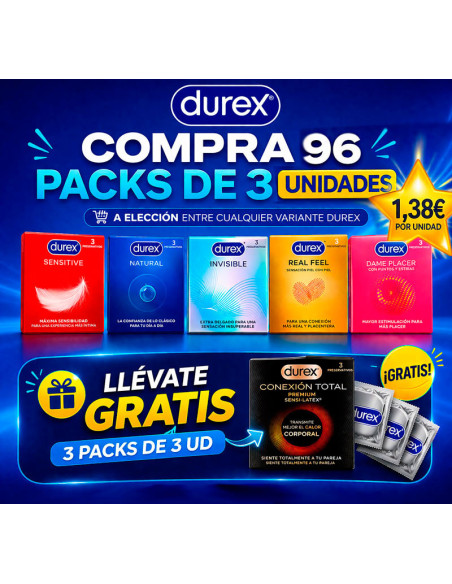 Promocion Durex con regalo de el nuevo Durex formato 3 unidades