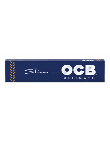 OCB Slim Ultimate King Size  Papel de liar ultrafino con combustión lenta, máxima transparencia y goma de acacia natural.
