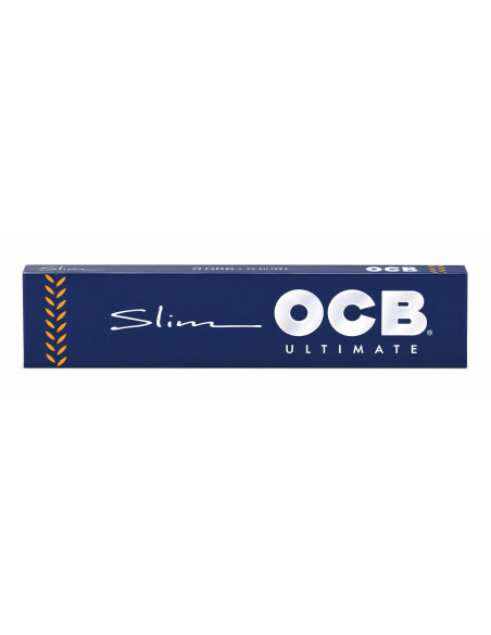 OCB Slim Ultimate King Size  Papel de liar ultrafino con combustión lenta, máxima transparencia y goma de acacia natural.